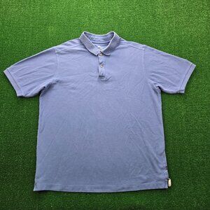 Tommy Bahama Polo Shirt Mens Large Blue Short Sleeve Golf Beach‎ Casual Preppy